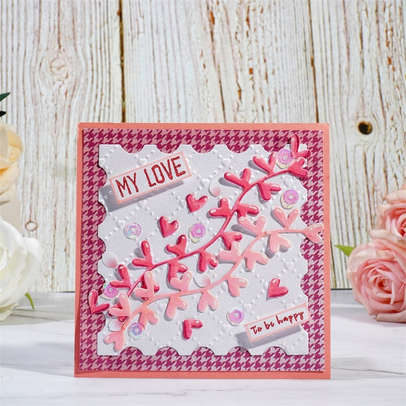 Inlovearts 2pcs Little Heart Border Cutting Dies