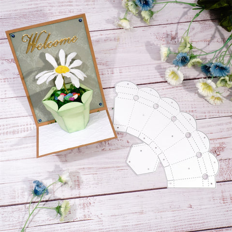 Inlovearts 3D Flowerpot Cutting Dies
