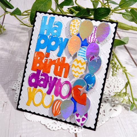Inlovearts Balloon and Birthday Word Cutting Dies