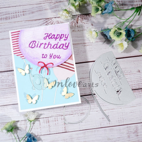 Inlovearts Balloon and Borthday Word Cutting Dies