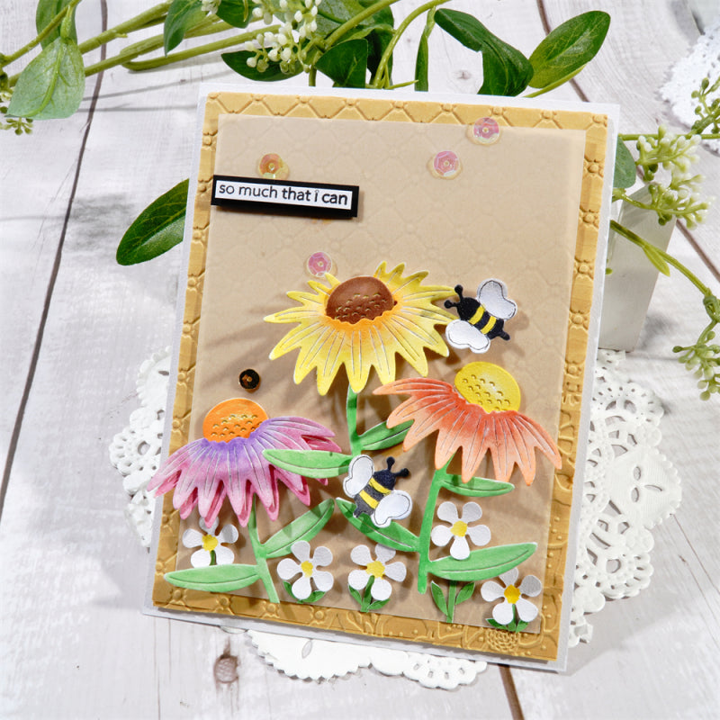 Inlovearts Blooming Sunflower Cutting Dies