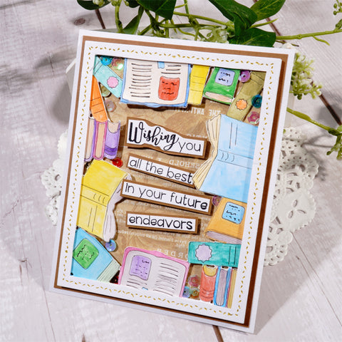 Inlovearts Book Rectangle Frame Cutting Dies