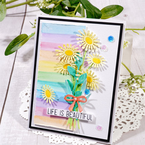 Inlovearts Bouquet of Daisies Cutting Dies