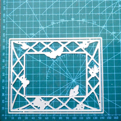 Inlovearts Butterfly & Geometric Lines Frame Cutting Dies