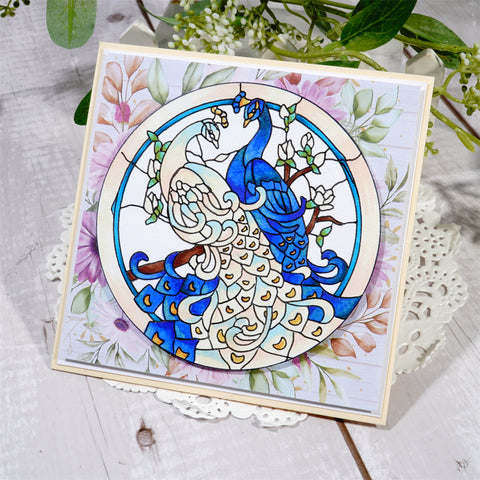 Inlovearts Charming Peacocks Cutting Dies