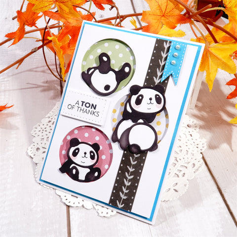 Inlovearts Cute Little Panda Metal Cutting Dies
