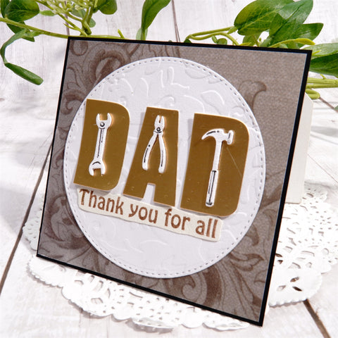 Inlovearts "DAD" Word and Tools Cutting Dies