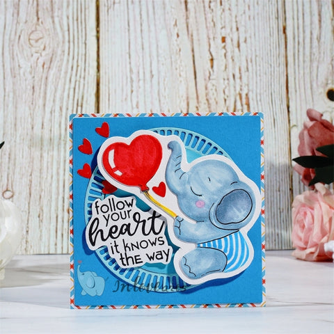 Inlovearts Elephant Holding Balloon Cutting Dies