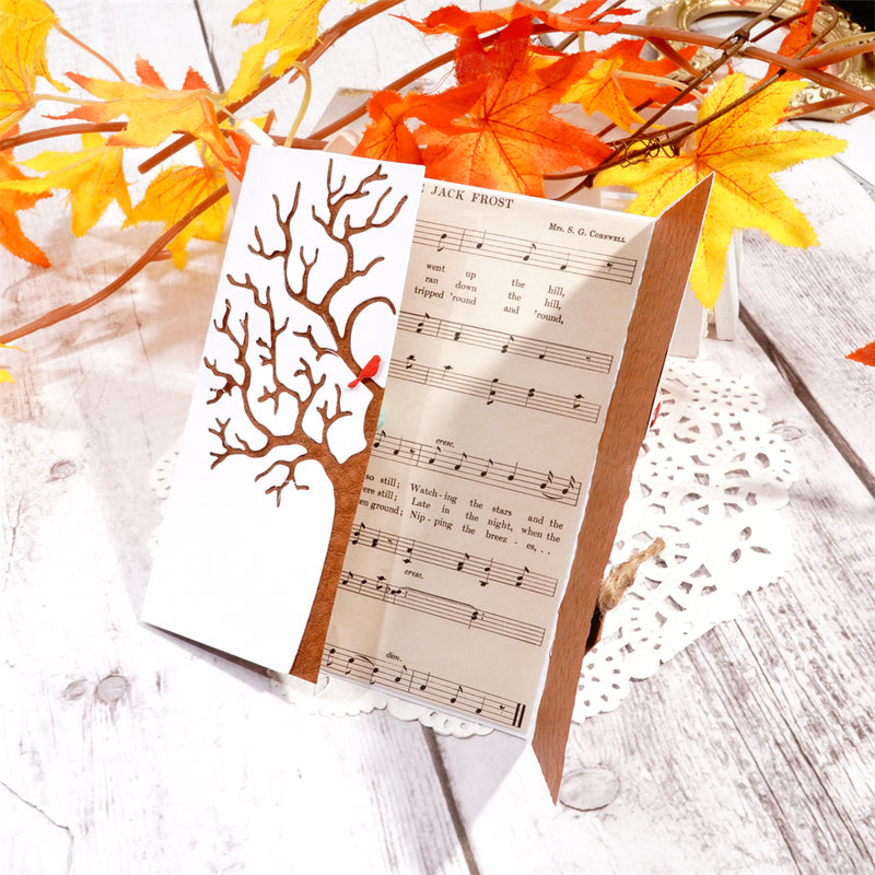 Inlovearts Folded Trees Border Metal Cutting Dies