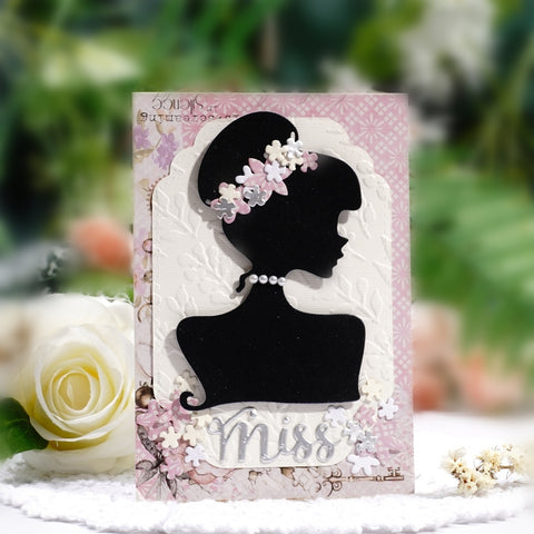 Inlovearts Girl Silhouette Metal Cutting Dies