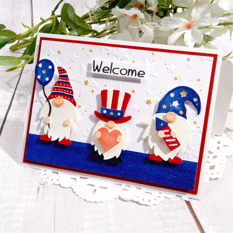 Inlovearts Gnome with Independence Day Clothes Cutting Dies
