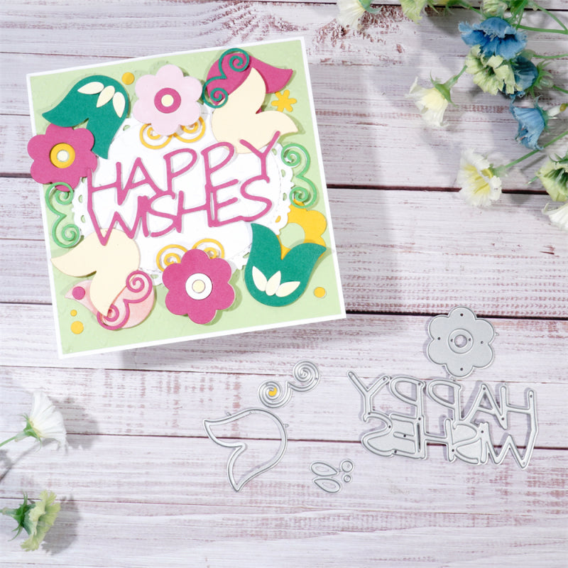 Inlovearts HAPPY WISHES Cutting Dies
