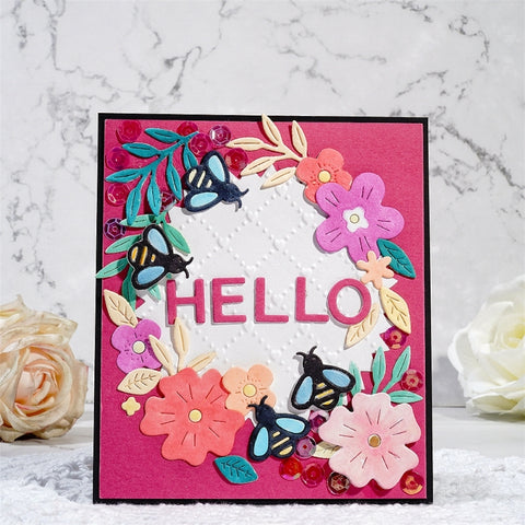 Inlovearts "HELLO" and Flowers Cutting Dies