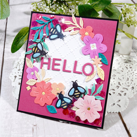 Inlovearts "HELLO" and Flowers Cutting Dies