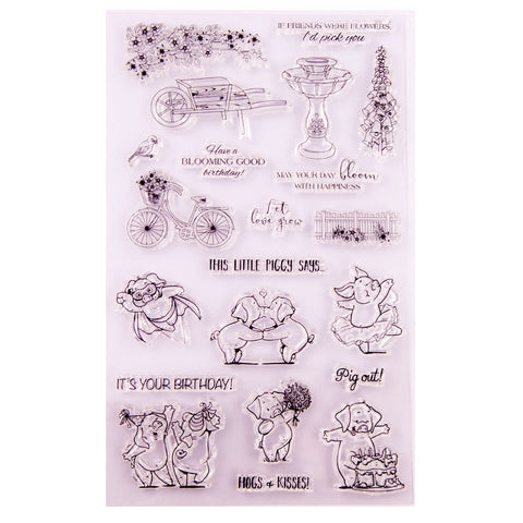 Inlovearts Little Pigs Dies with Stamps Set