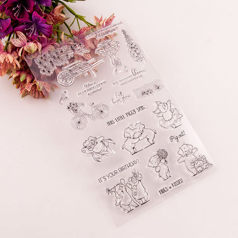 Inlovearts Little Pigs Dies with Stamps Set