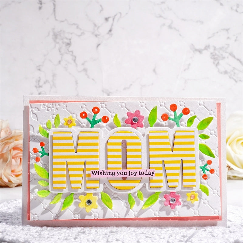 Inlovearts "MOM" Word and Flowers Cutting Dies