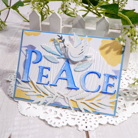 Inlovearts Peace Word and Pigeon Cutting Dies