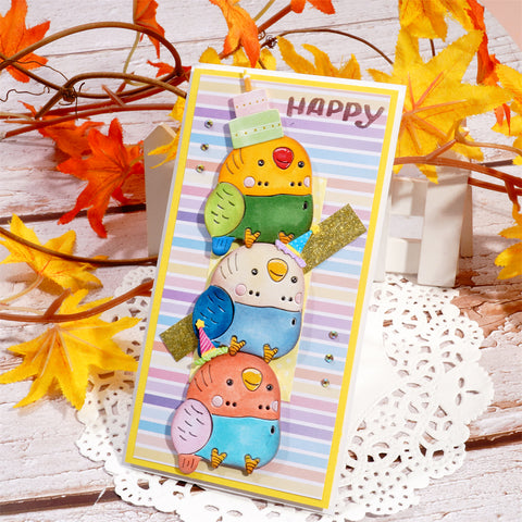Inlovearts Cute Parrot Metal Cutting Dies