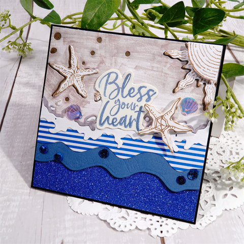 Inlovearts Sea Wave Border Cutting Dies