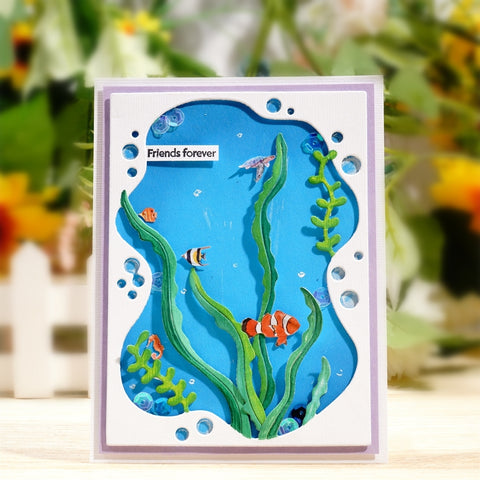 Inlovearts Marine Life Background Board Set Cutting Dies