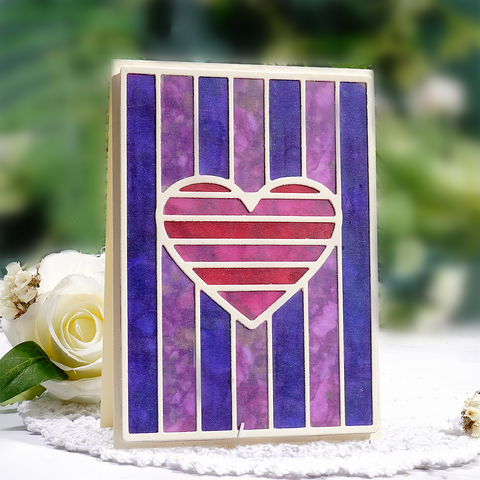 Inlovearts Striped Heart Background Board Cutting Dies