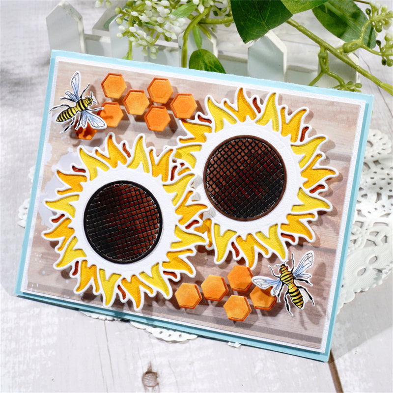 Inlovearts Sunflower and Bee Cutting Dies