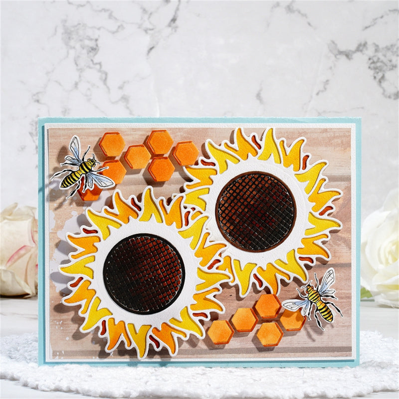 Inlovearts Sunflower and Bee Cutting Dies