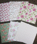 6 Inch Bronte Charm Flower Theme Background Pattern Paper<24 PCS> - Inlovearts