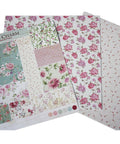 6 Inch Bronte Charm Flower Theme Background Pattern Paper<24 PCS> - Inlovearts