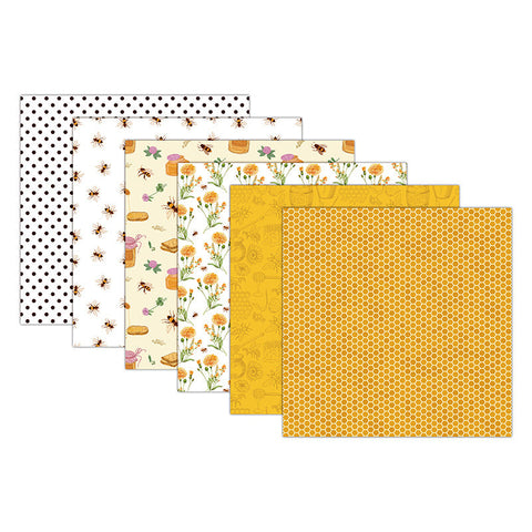 Inlovearts 24PCS  6" The Bee DIY Scrapbook & Cardmaking Paper