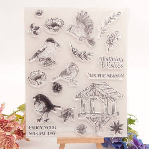 Inlovearts Bird and Bird Cage Clear Stamps