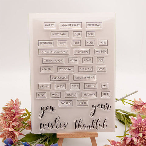 Inlovearts Bless Words Clear Stamps