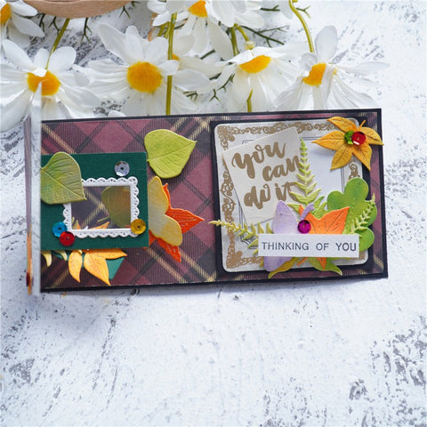Inlovearts L-Shaped Foldable Card Cutting Dies