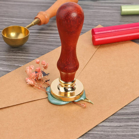 Inlovearts Retro Pattern Vintage Rosewood Wax Seal