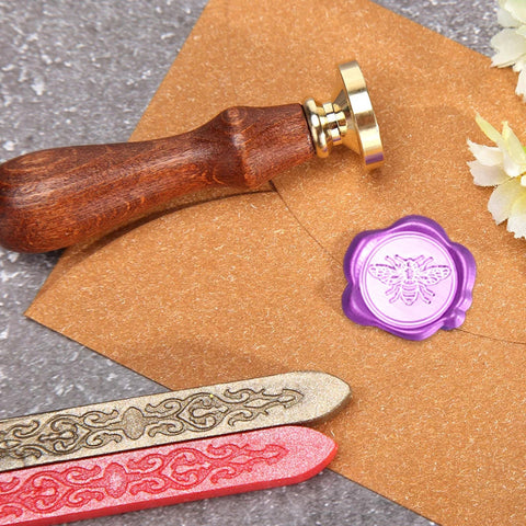 Inlovearts Retro Pattern Vintage Rosewood Wax Seal