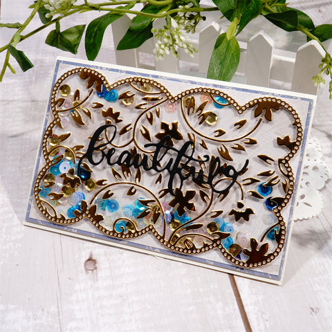 Inlovearts Leaves Curved Border Cutting Dies