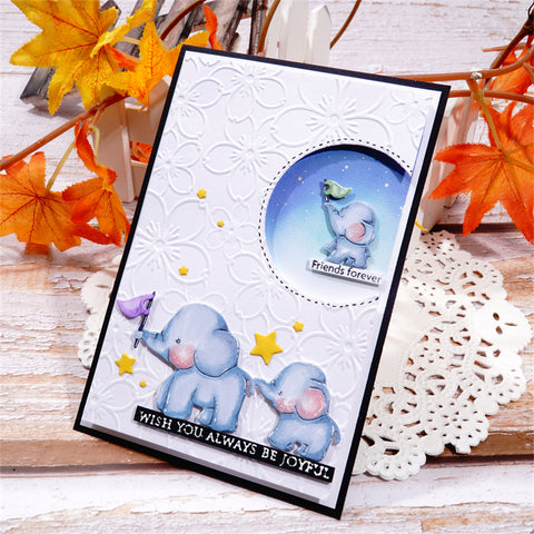 Inlovearts Cute Elephants Family Metal Cutting Dies