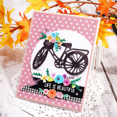 Inlovearts Flower Bike Metal Cutting Dies