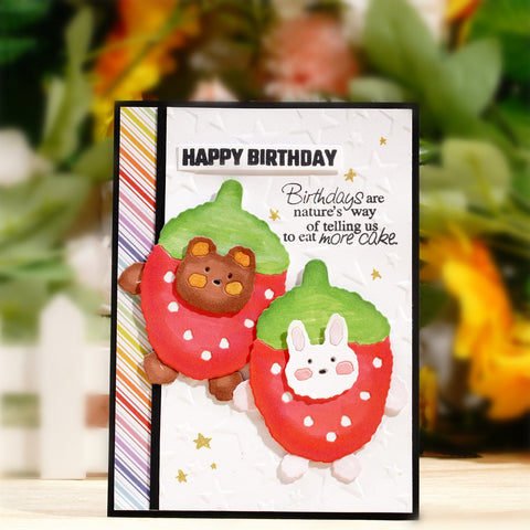 Inlovearts Lovely Animal & Strawberry Cutting Dies