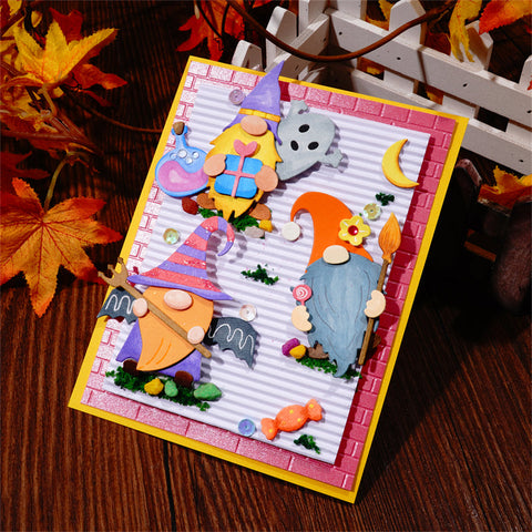 Inlovearts Lovely Gnomes in Halloween Costume Cutting Dies