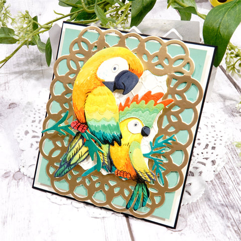 Inlovearts Two Parrots Cutting Dies