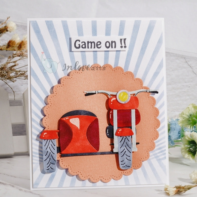 Inlovearts Tandem Motorcycle Cutting Dies