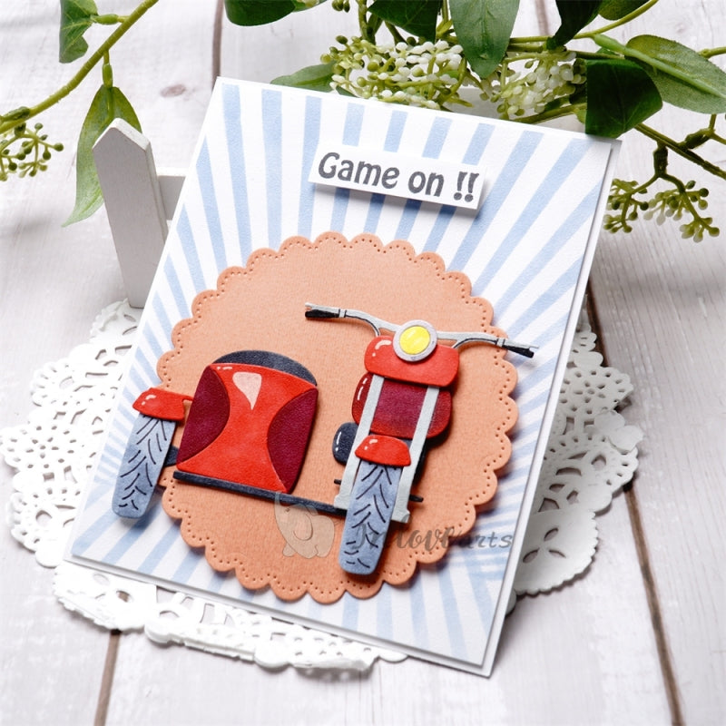 Inlovearts Tandem Motorcycle Cutting Dies