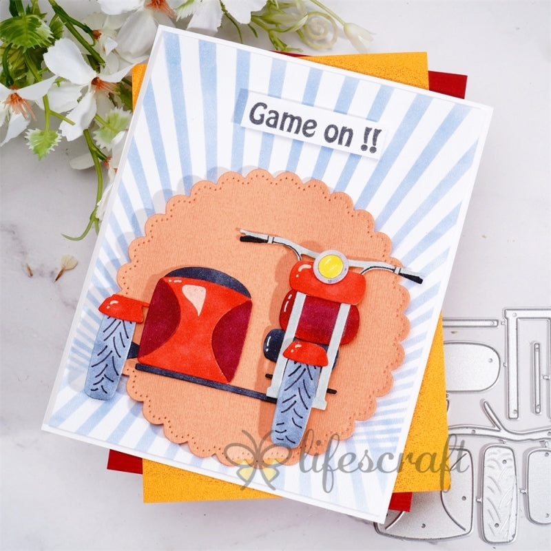 Inlovearts Tandem Motorcycle Cutting Dies