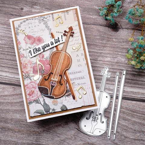 Inlovearts The Violin Cutting Dies