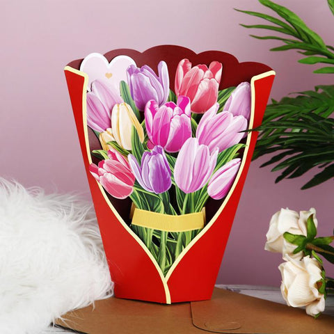 Inloveartshop Colorful Tulips Bouquet