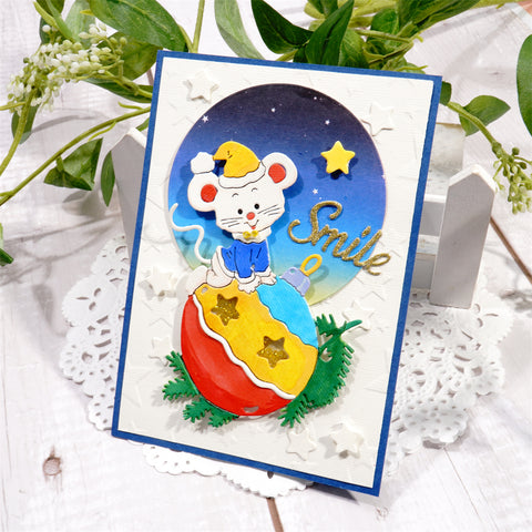 Inlovearts Cute Mouse Play Ball Cutting Dies