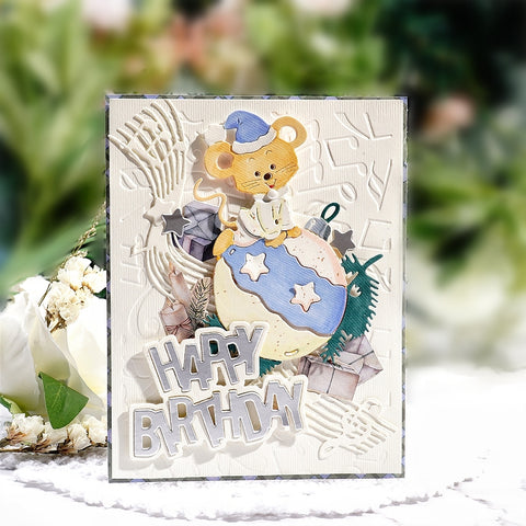 Inlovearts Cute Mouse Play Ball Cutting Dies