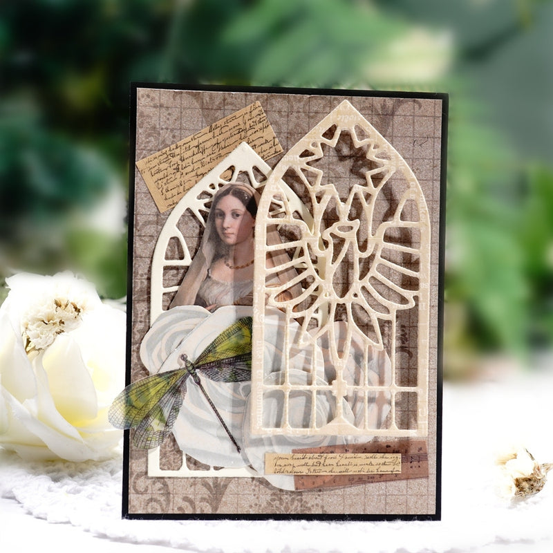 Inlovearts Mucha Style Window Metal Cutting Dies
